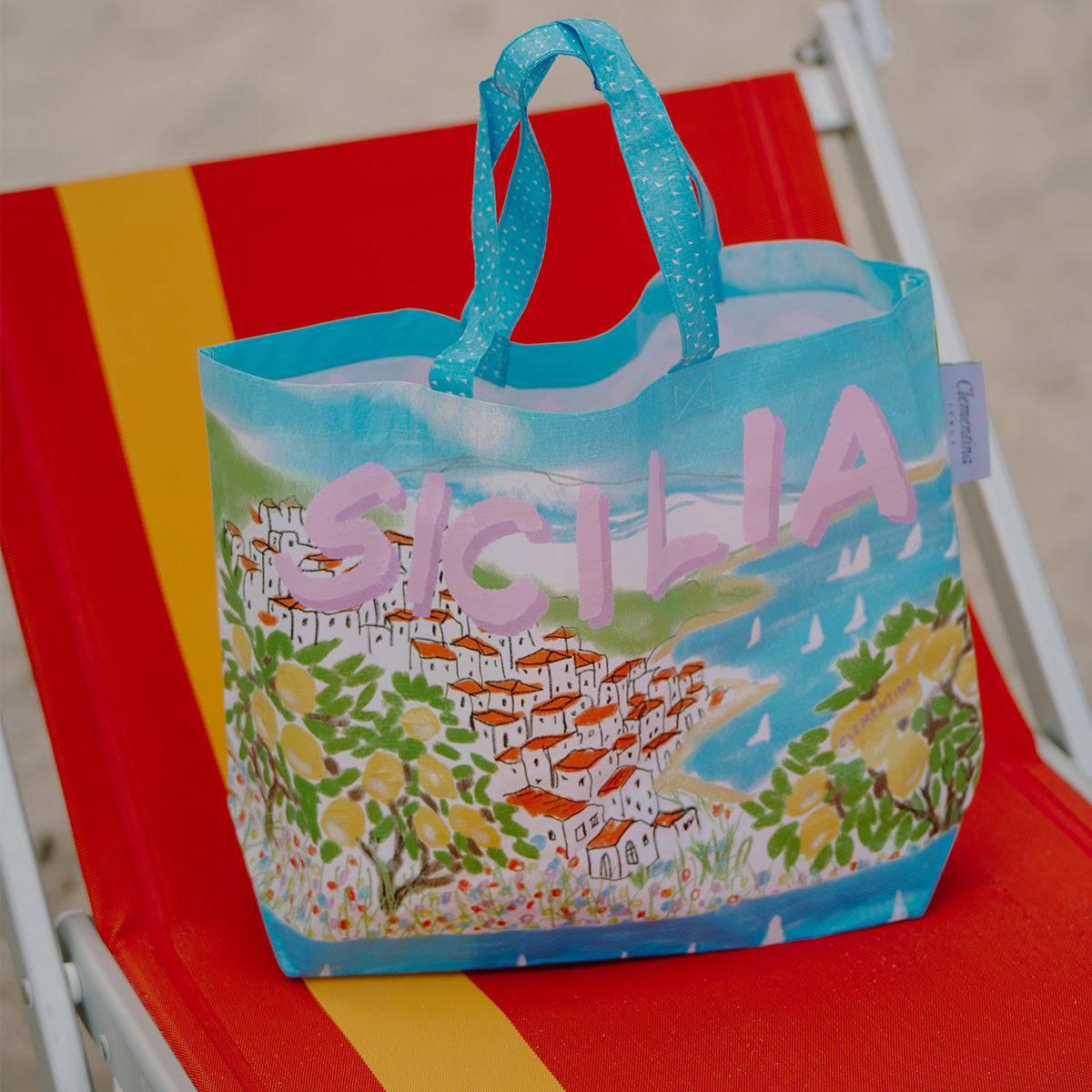 Sicilia recycled plastic beach bag