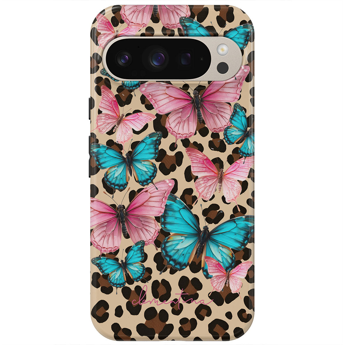 Leopard & Butterflies Magnetic Tough Phone Case