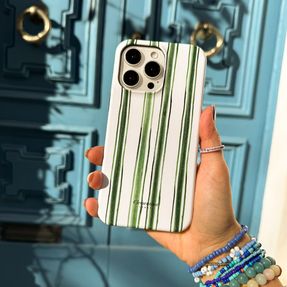 Green Stripes Tough Case