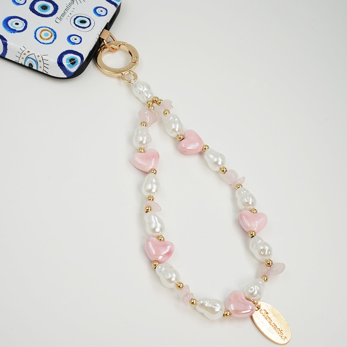 Pink Hearts - Phone charm