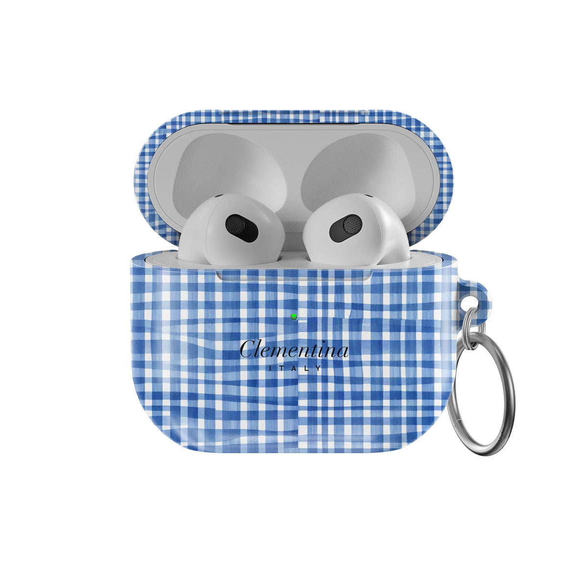 Blue Gingham Apple AirPods 4 Case