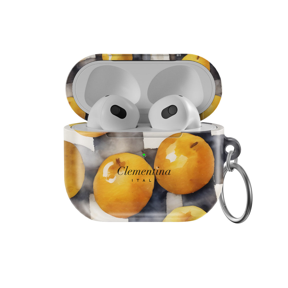 Gingham and Citrus Apple AirPods 4 Case