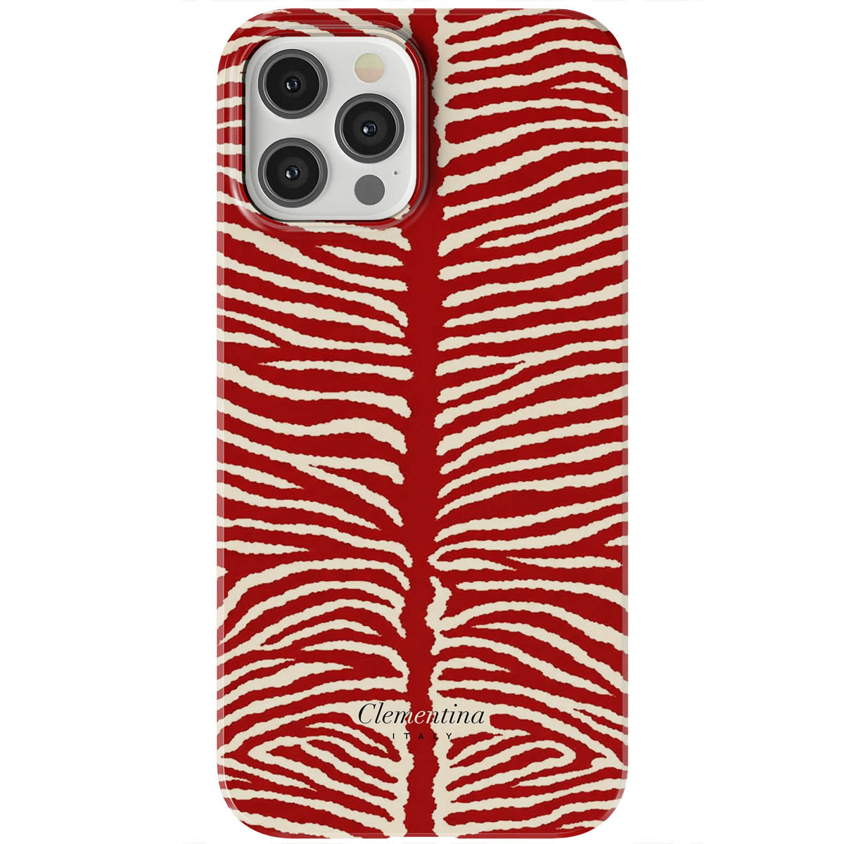 Burgundy Zebra Tough MagSafe Case