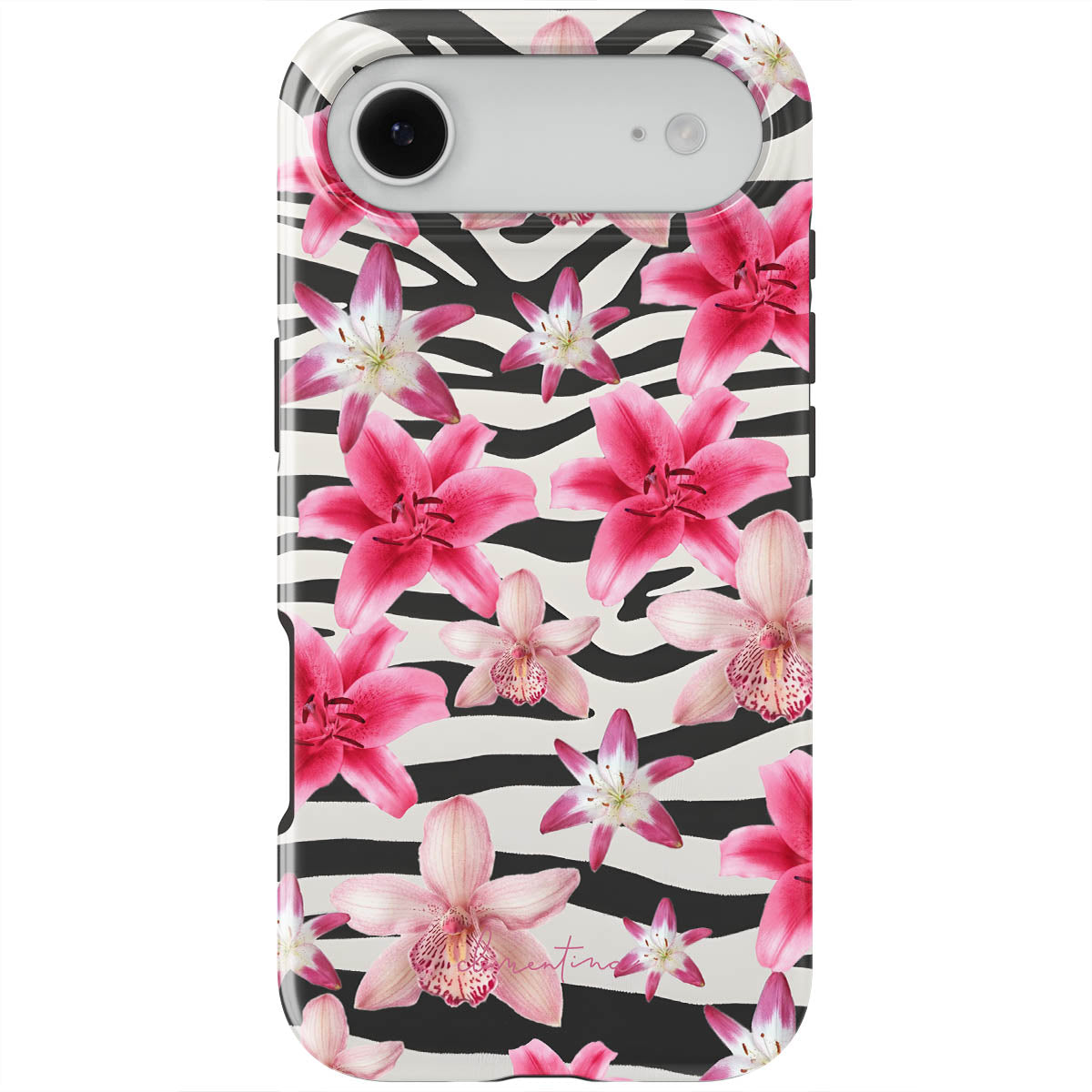 Zebra and Floral Tough MagSafe Case