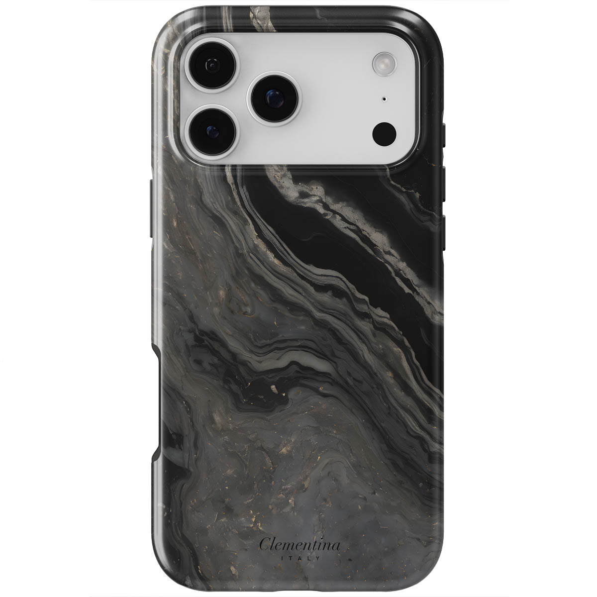 Black Marble Snap Case