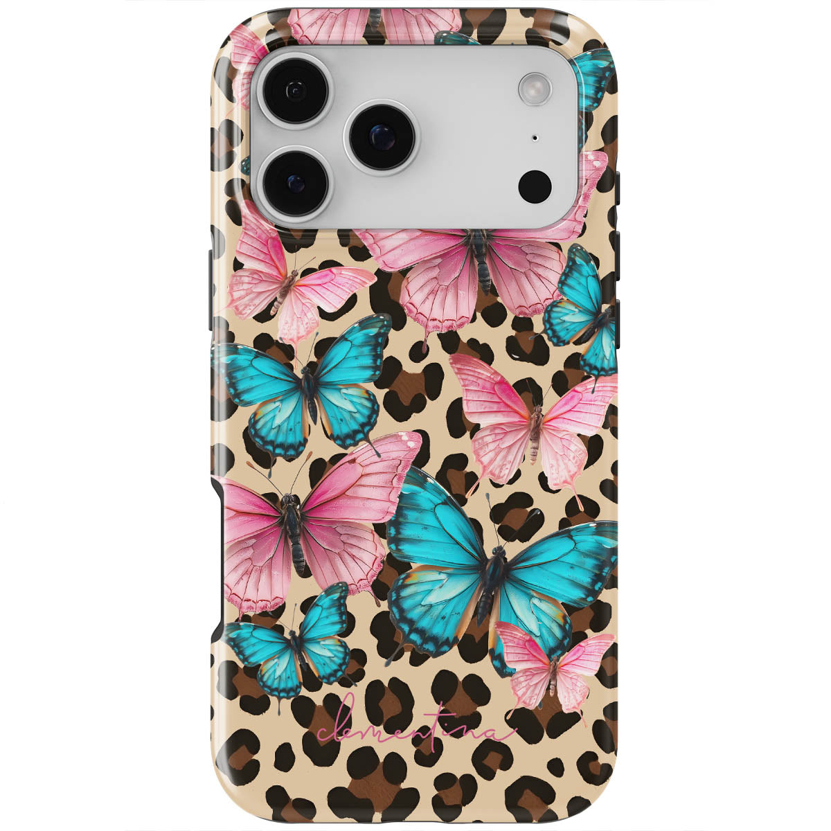Leopard & Butterflies Tough MagSafe Case