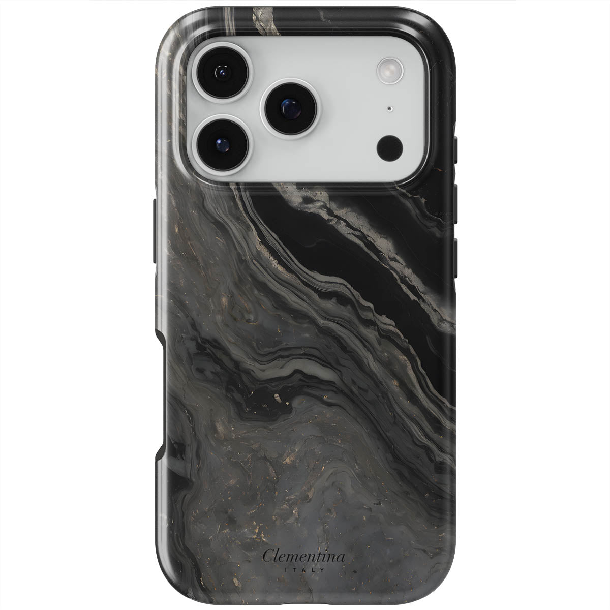Black Marble Snap Case