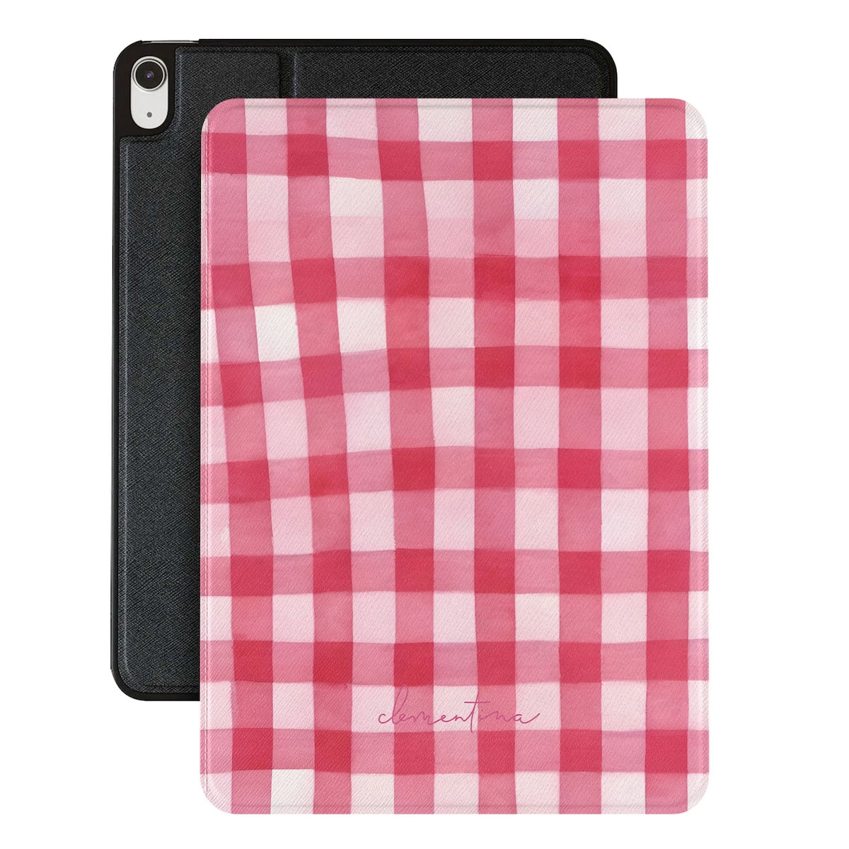 Pink Gingham Apple iPad Case