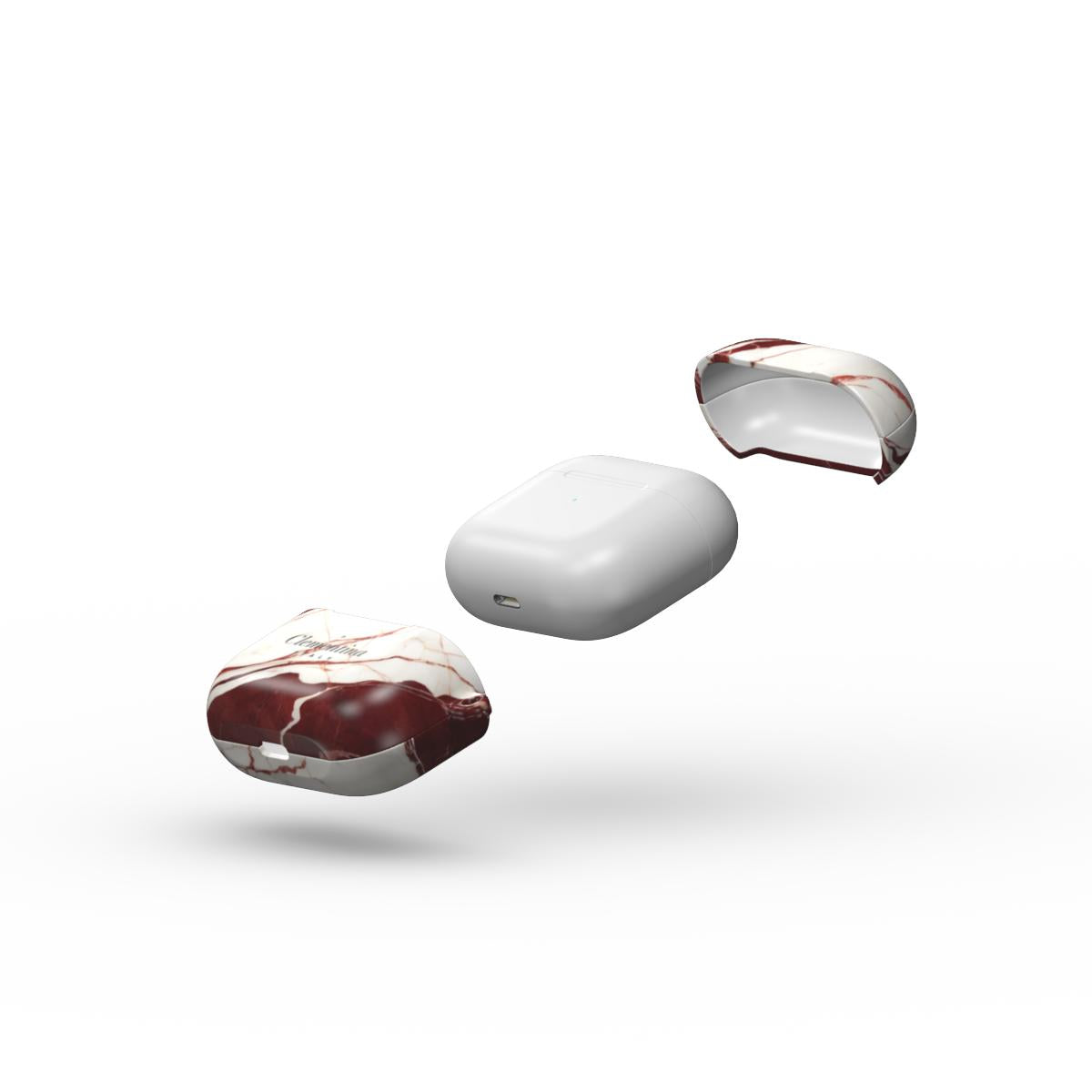 Burgundy Marble Apple AirPods 3 Case