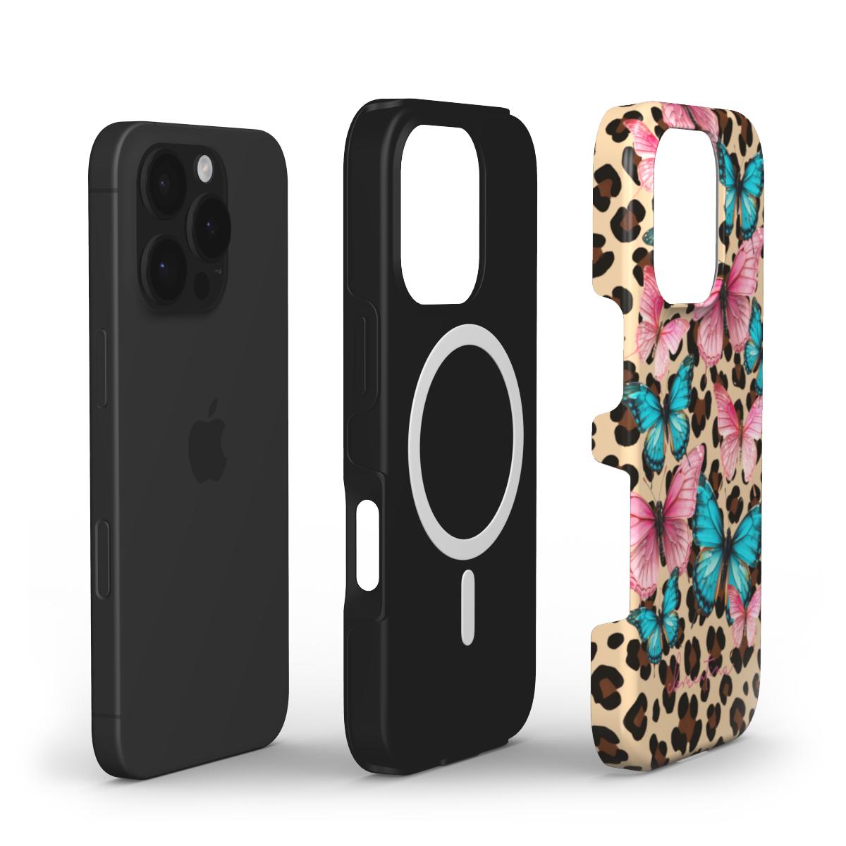 Leopard & Butterflies Tough MagSafe Case