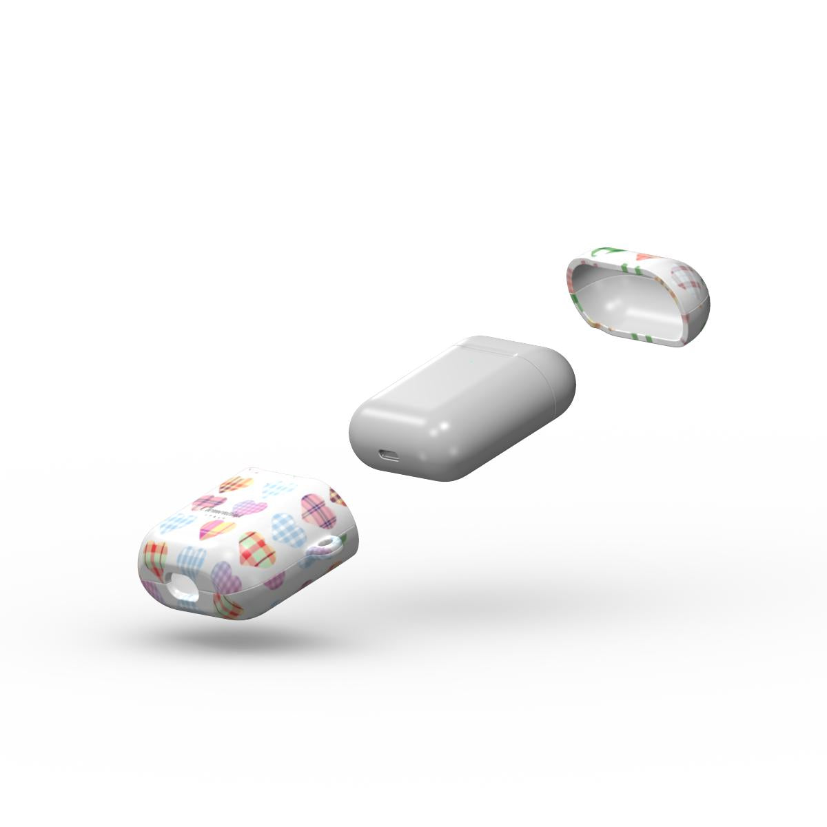 Checked Hearts Apple AirPods 4 case