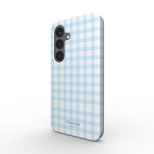 Baby Blue Gingham Magnetic Tough Phone Case