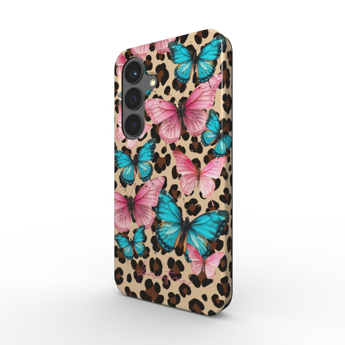 Leopard & Butterflies Magnetic Tough Phone Case