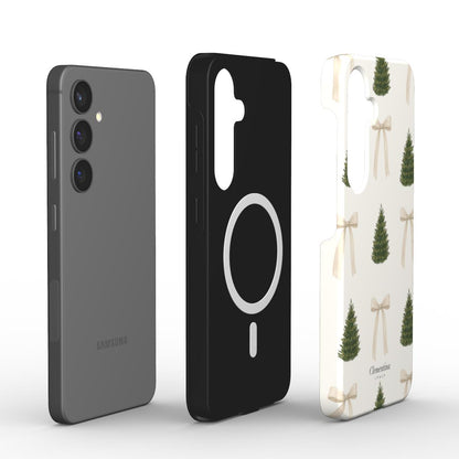 Christmas Trees and Bows Magnetic Tough Phone Case