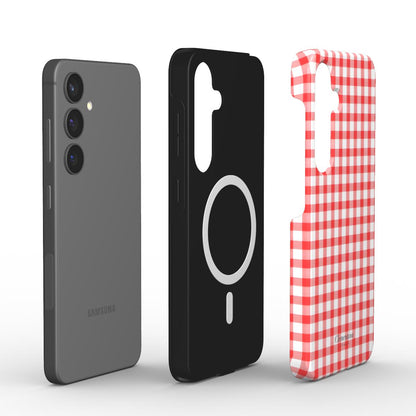 Red Gingham Magnetic Tough Phone Case