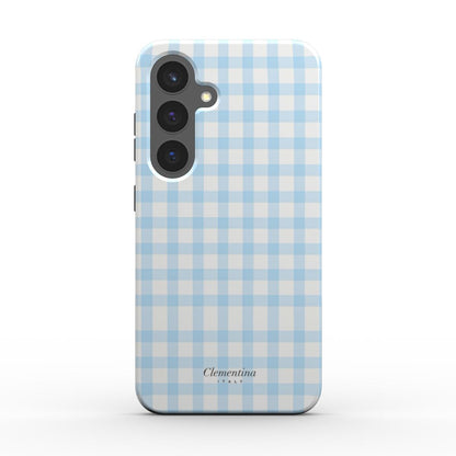 Baby Blue Gingham Magnetic Tough Phone Case