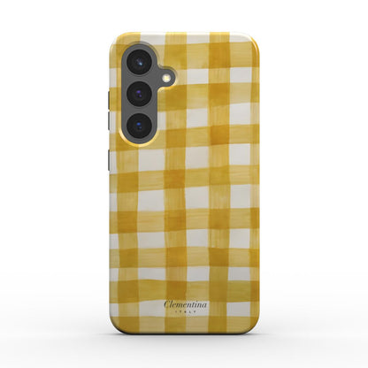 Yellow Gingham Magnetic Tough Phone Case