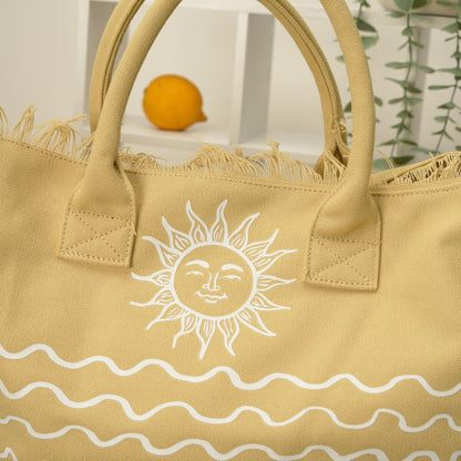 Clementina Cotton Canvas beach bag