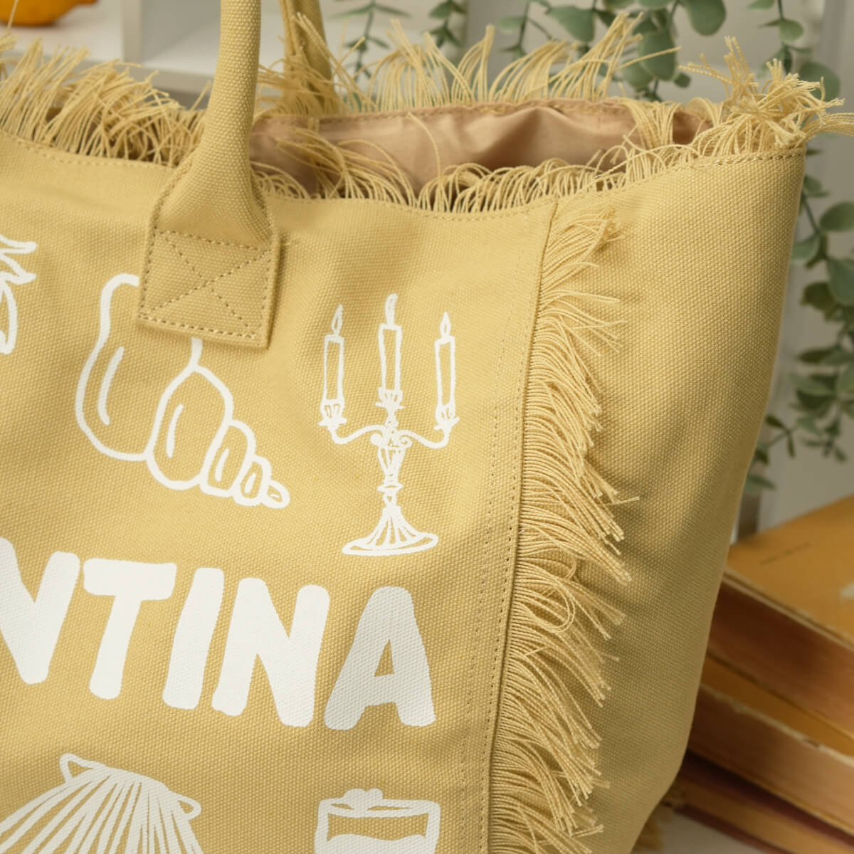 Clementina Cotton Canvas beach bag