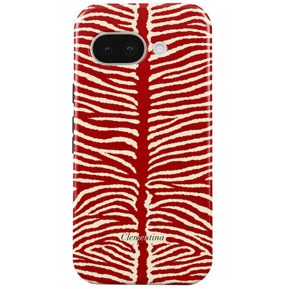 Burgundy Zebra Tough Case