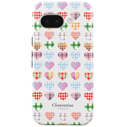 Checked Hearts Tough Case