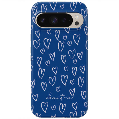 Blue Hearts Magnetic Tough Phone Case