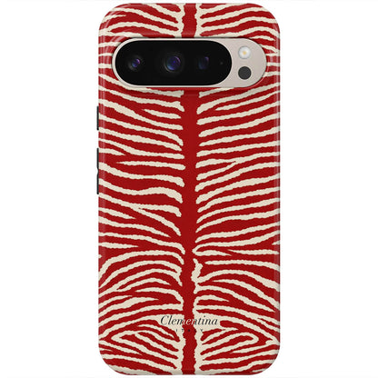 Burgundy Zebra Tough Case