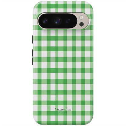 Green Gingham Magnetic Tough Phone Case