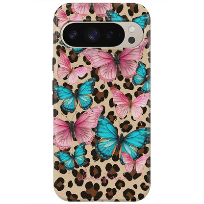 Leopard & Butterflies Magnetic Tough Phone Case