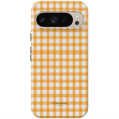 Orange Gingham Magnetic Tough Phone Case