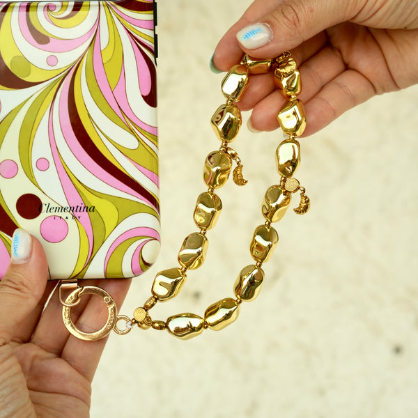 Gold Croissant - Phone charm