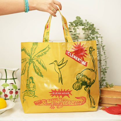 Lotus recycled plastic beach bag