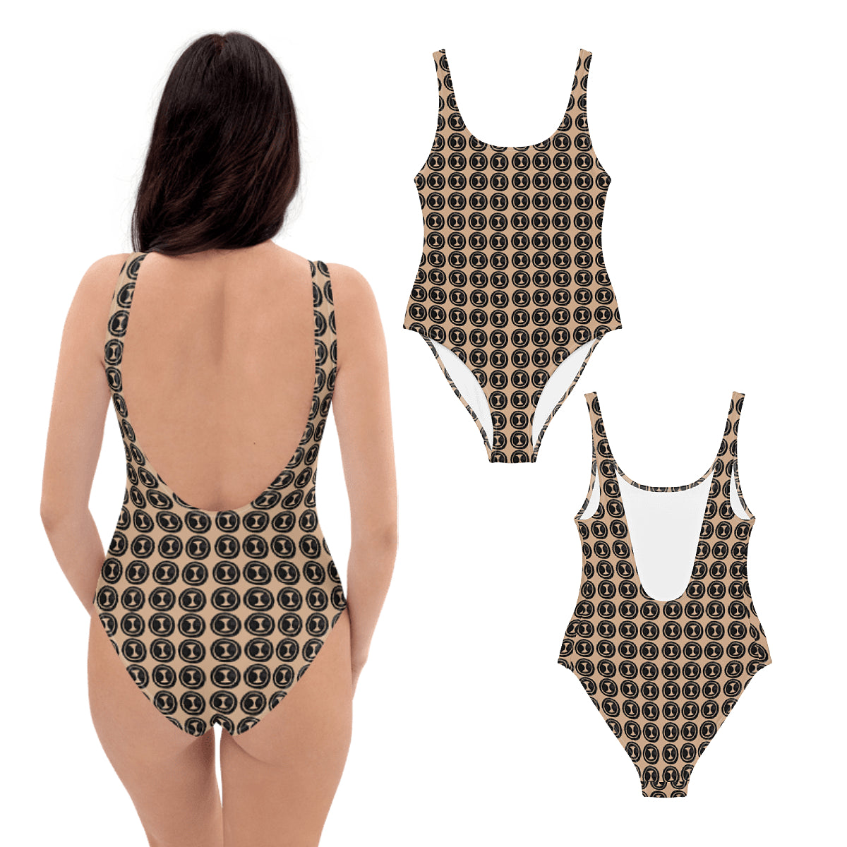 Napoli Beige One-Piece Swimsuit