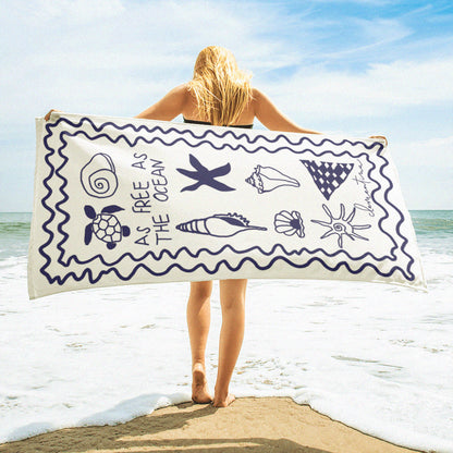 As Free As The Ocean Beach Blanket / Towel