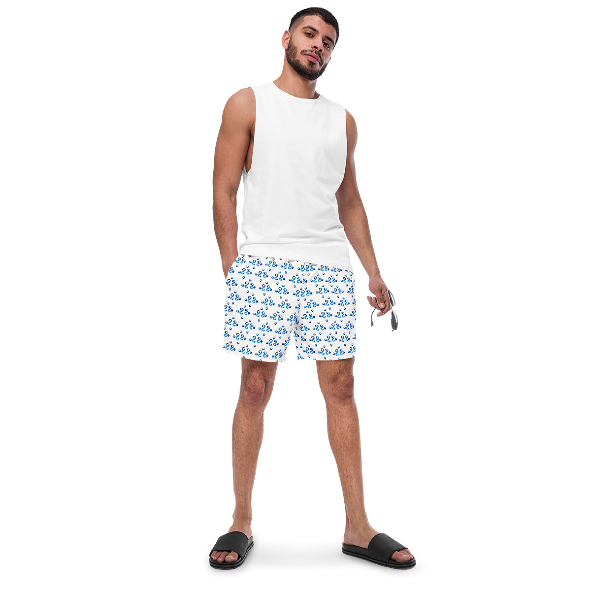 Blue Ornament swimming shorts