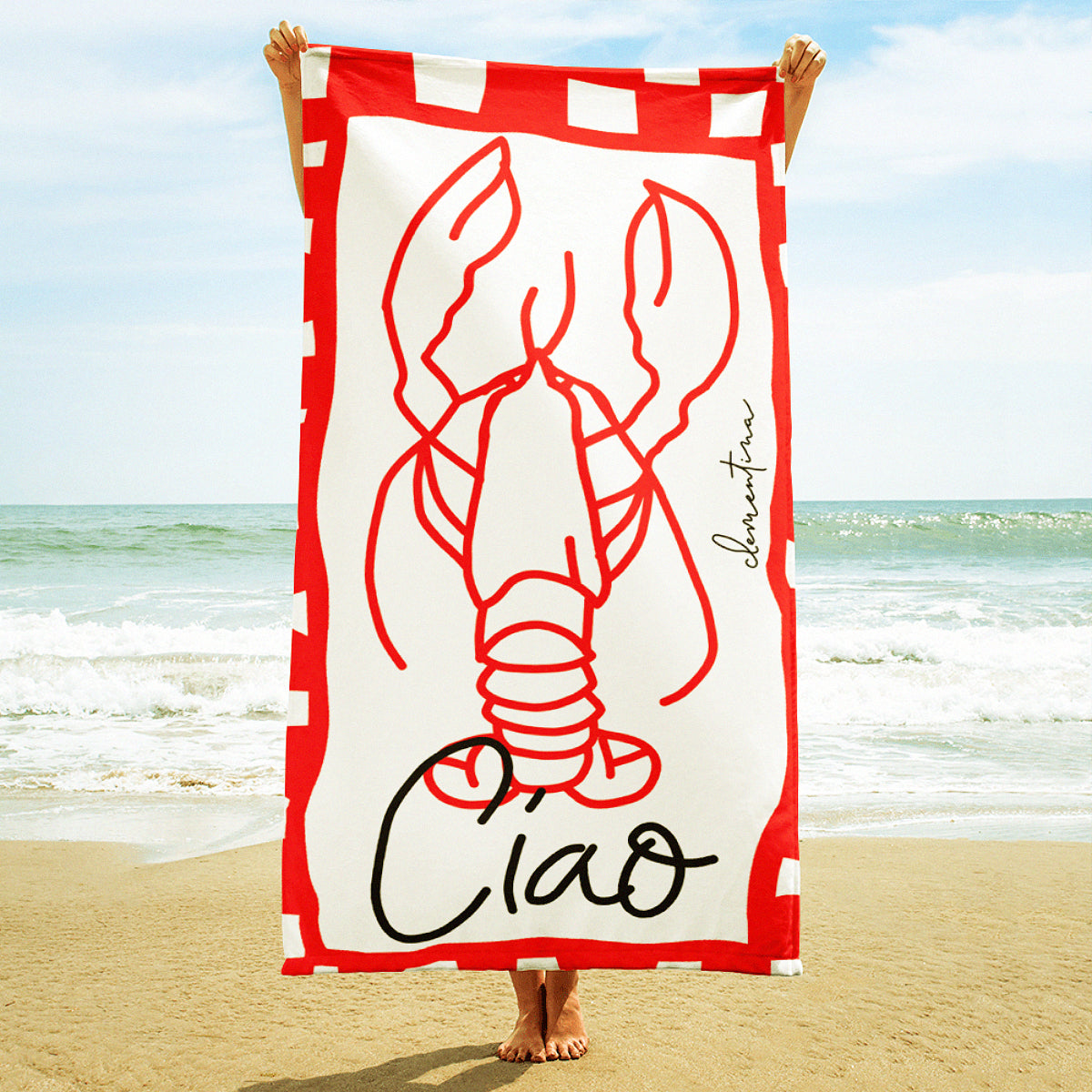 Ciao Lobster Beach Blanket / Towel