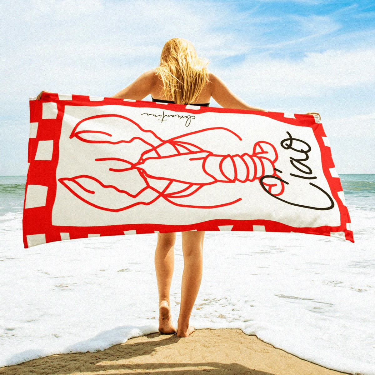 Ciao Lobster Beach Blanket / Towel