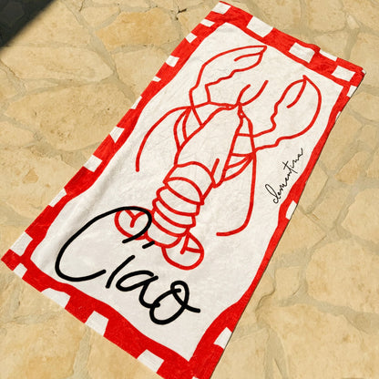 Ciao Lobster Beach Blanket / Towel