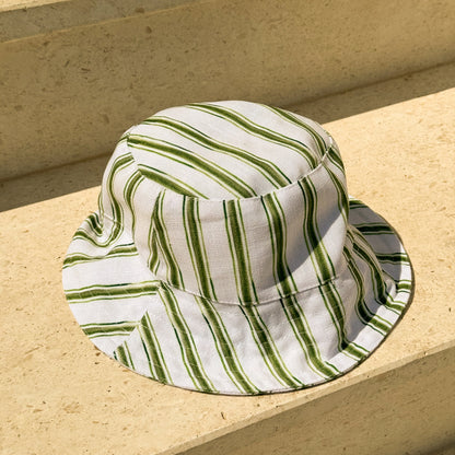 Green Stripes bucket hat