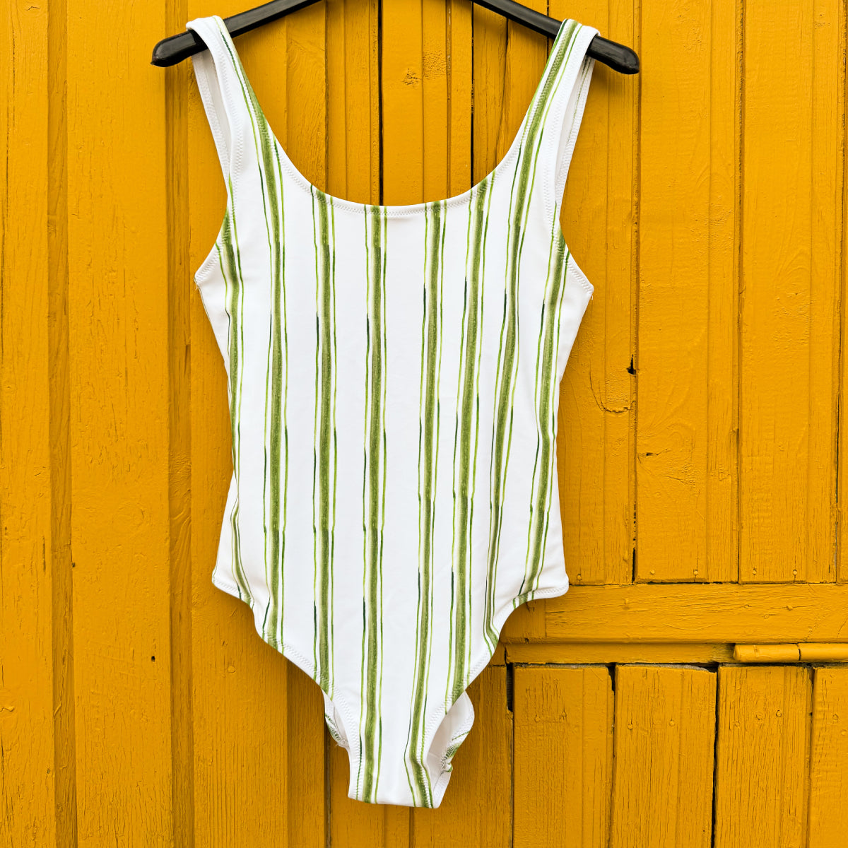 Green Stripes One-piece swimsuit