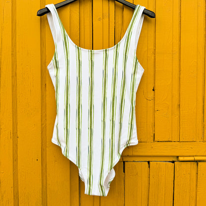 Green Stripes One-piece swimsuit