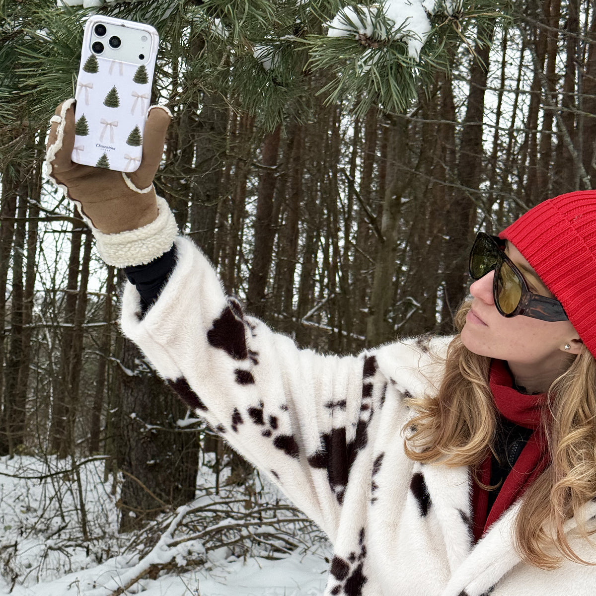 Christmas Trees and Bows Magnetic Tough Phone Case