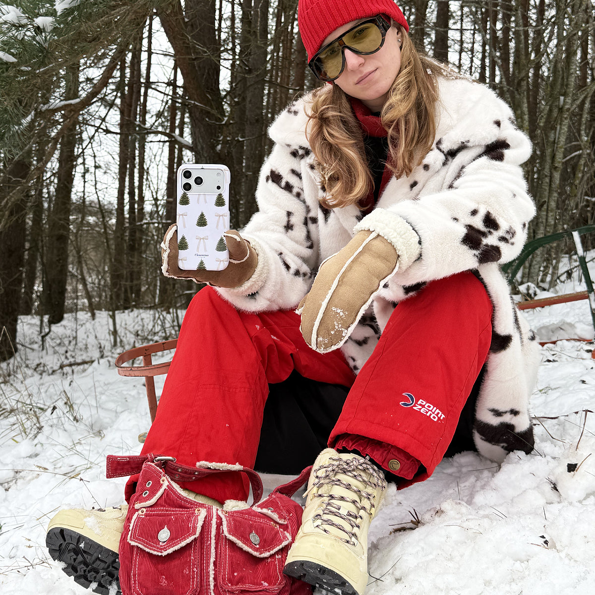 Christmas Trees and Bows Magnetic Tough Phone Case