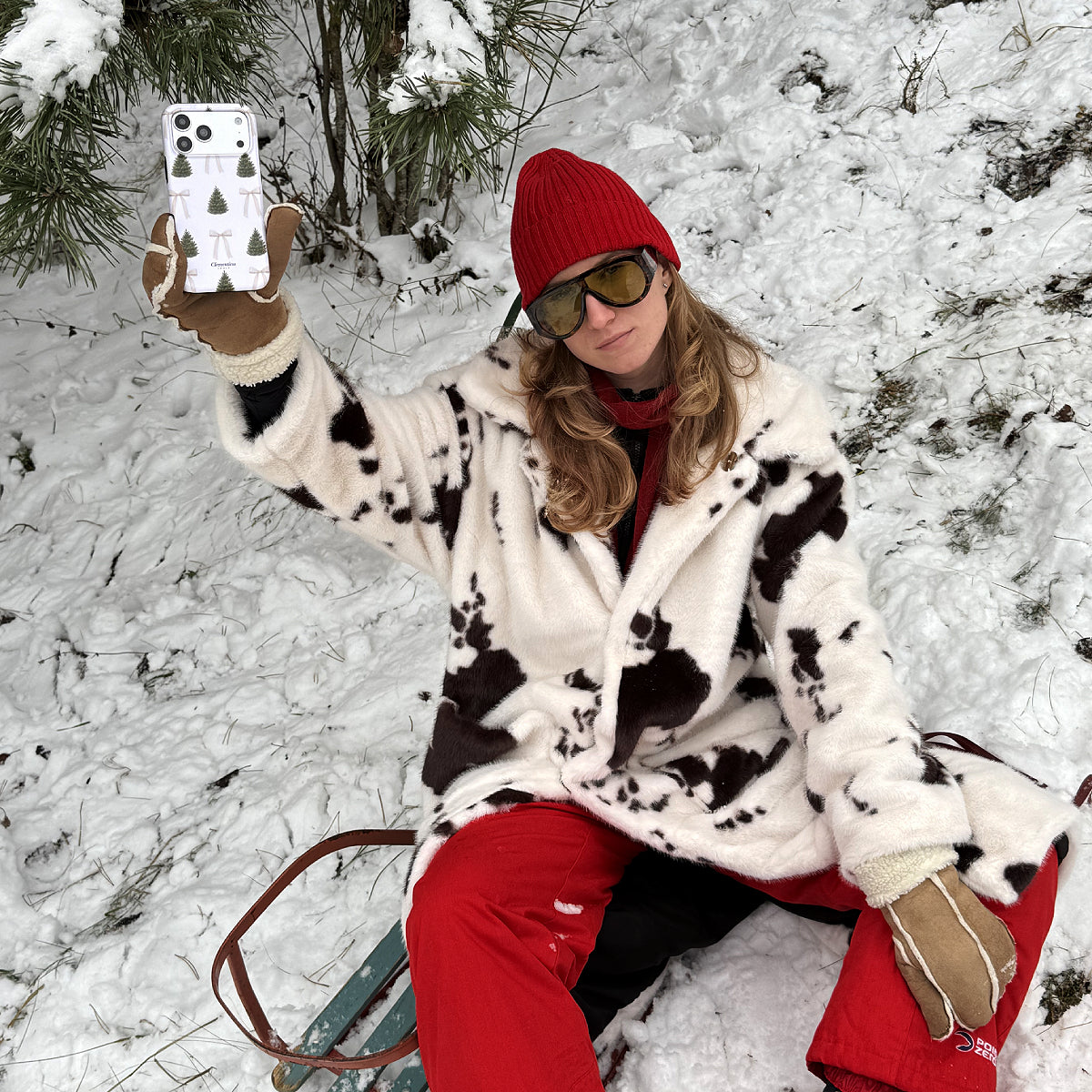 Christmas Trees and Bows Magnetic Tough Phone Case