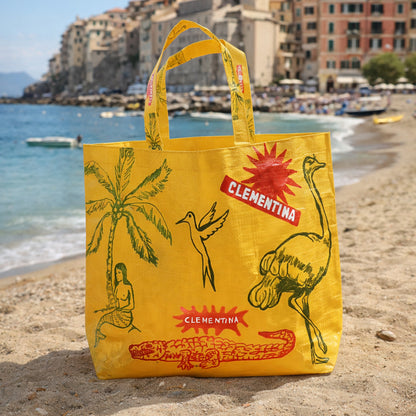 Lotus recycled plastic beach bag