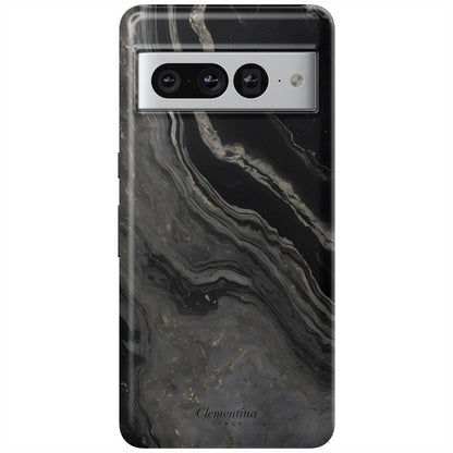 Black Marble Tough Case