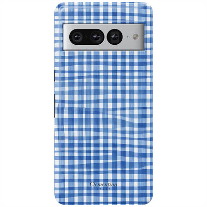 Blue Gingham Tough Case