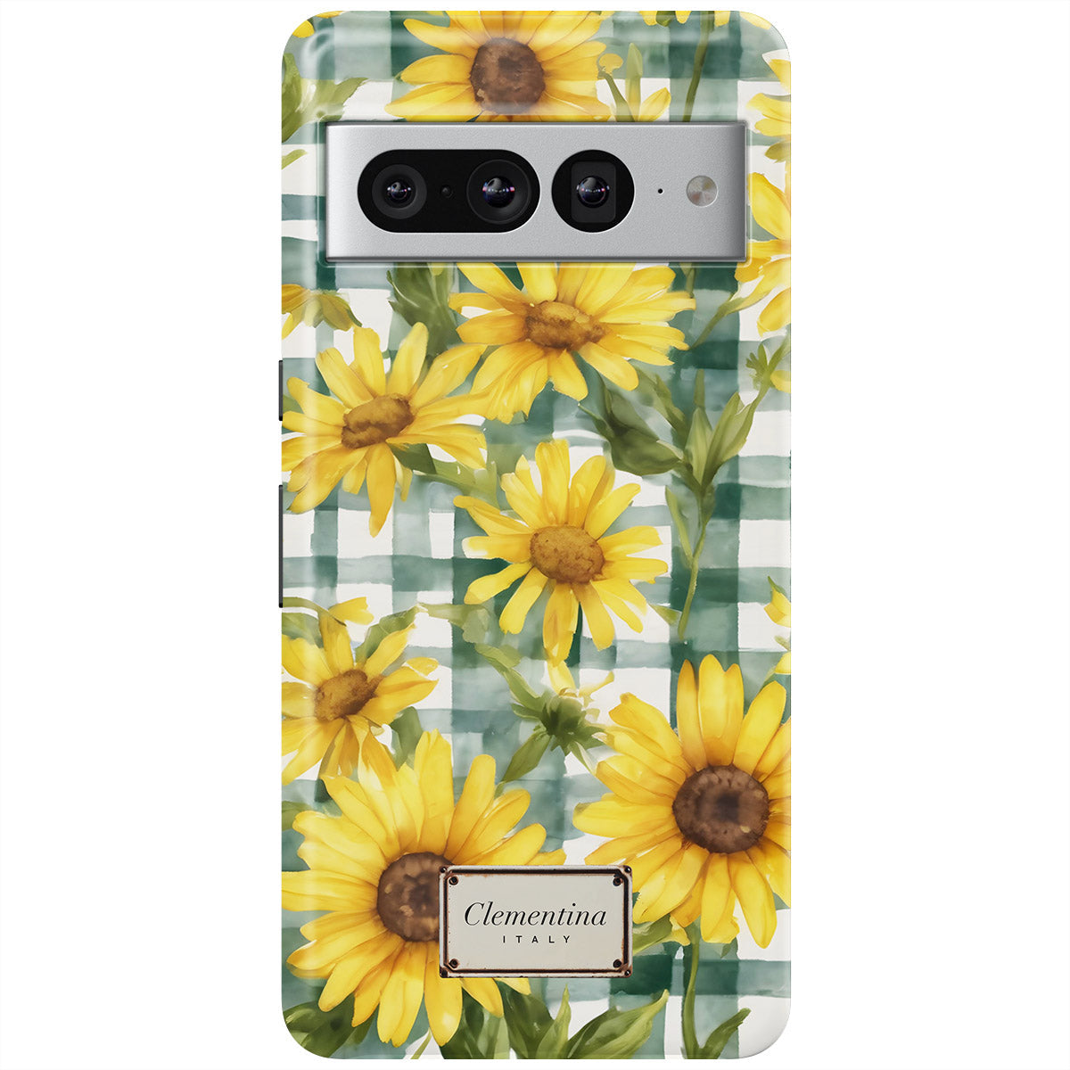 Gingham and Flowers Snap Case