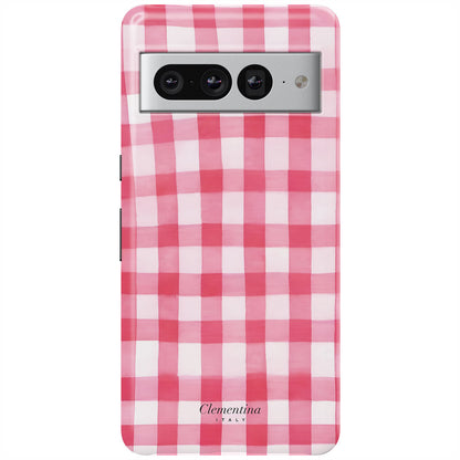 Pink Gingham Snap Case