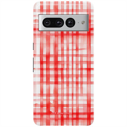 Red Gingham Tough Case